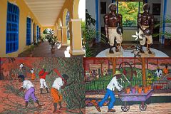 55 Cuba - Trinidad - Valle de los Ingenios - Manaca Iznaga Hacienda - Slave Statue, Paintings